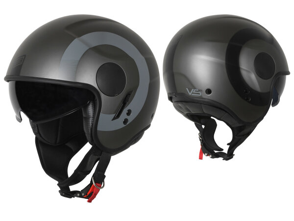Helm Jet Origine Sierra Round Matt Black-Titanium