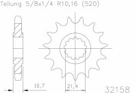 Kettenrad Z.16 für Yamaha 600 FZ-6R...