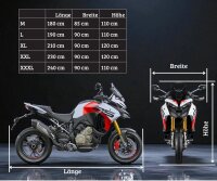 Faltgarage Abdeckplane für Motorrad Größe M 100 % wasserdicht & UV-beständig