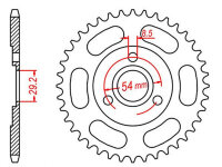 Kettenrad für Honda Z 50 J Monkey 40 Zähne