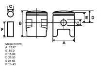 Kolben Tuning Aprilia RS125/AF1/GP/SX125  Rotax 122/123/127 Dichtsatz + Lager