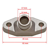 Ansaugstutzen für Zündapp C / GTS Bing Vergasser 529 12mm / 17mm