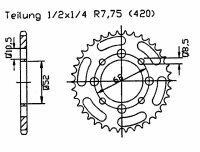 Kettenrad für Suzuki TS 50 ERN,T,X,Z,K...