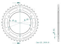 Kettenrad für Kawasaki ZR 750 C5, D1,D2 Zephyr...