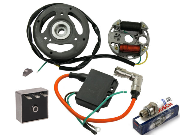 Elektronische Renn Zündung CDI 12V Sachs 506 Hercules Prima GX GT rechtsdrehend Regler Bosch