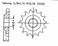 Kettenrad Z.12 für Suzuki 125 RM 2005-2005