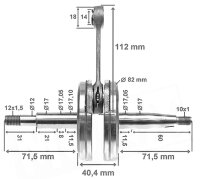 Kurbelwelle für Hercules K 50 Sachs 50 S