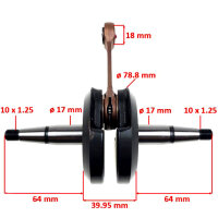 Kurbelwelle Racing für Kreidler Florett K54 LF LH LFH