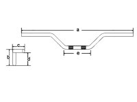 Lenker Stahl Superbike Elegance mit ABE für Kawasaki KFX - KSF, Z, KLF - Bayou, ER-6, ZR- Zephyr