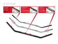 Stahllenker Apehanger Chrom TRW 25,4mm 1" für Harley-Davidson XL-C Sportster, FX Super Glide, FXEF - Fat Bob ...