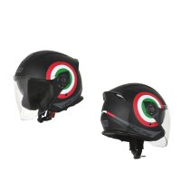 Helm Jet Origine Palio 2.0 matt schwarz Italy mit Sonnenblende