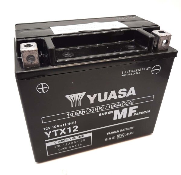 YUASA Batterie (bef&uuml;llt, ready-to-use) passend f&uuml;r APRILIA Atlantic Sprint 400 400ccm Bj 05-08 (YTX12-BS)