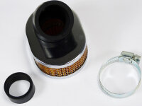 Luftfilter Oval chrom 28/35mm 45 Grad Klassik