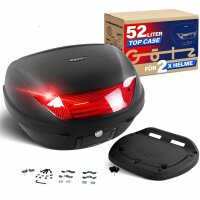 Motorradkoffer XXL Top Case 52 L Helmkoffer Rollerkoffer...