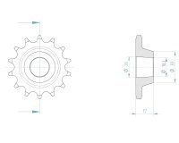 Ritzel für Hercules K 50 50 SX, K 50 RX...