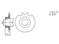Ritzel für Hercules K 50 50 SX, K 50 RX...