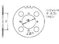 Kettenrad für Hercules K 50 50 Sprint ab Fgst.-Nr....