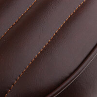 Motorrad Sitzbank Retro Classic Cafe Racer Universell, Stripe braun Länge 63 cm