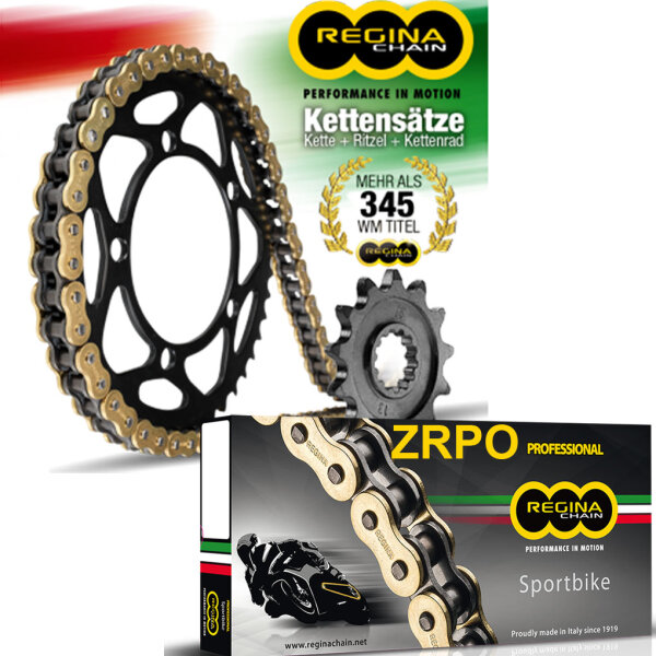 Kettensatz für Triumph Speed 1200 Twin mit Regina ZRPO Rennkette Z-Ring Gold