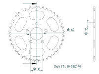 Kettenrad Z.45 für Zündapp ZA ZD ZR