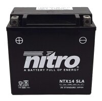 NITRO Batterie SLA AGM GEL 12V/12Ah YTX14-BS (NTX14)