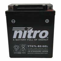 NITRO Batterie SLA AGM GEL 12V/6Ah YTX7L-BS (NTX7L)