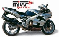 Auspuff f&uuml;r Kawasaki ZX-6 R 600 ccm Bj. 02 MIVV Oval...