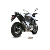MIVV Speed Edge schwarz Slip-On f&uuml;r Kawasaki Z/E 800 ccm Bj. 13-16