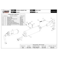 MIVV Oval Titan Slip-On f&uuml;r Honda CB/F Hornet 600 ccm Bj. 01-02