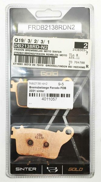 Bremsbelaege Ferodo FDB 2221 sinter