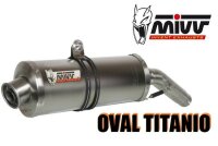 MIVV Oval Titan Slip-On f&uuml;r hochgelegt Kawasaki ZX-6 RR 600 ccm Bj. 03-04