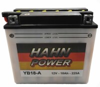 HAHN POWER Batterie Dry Charged (ohne Batteries&auml;ure)...