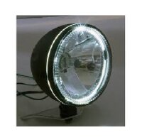 Scheinwerfer 14,6 mit LED Ring mattschw. untere Aufn.