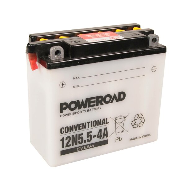 POWEROAD Batterie Dry Charged (ohne Batteries&auml;ure) 12V/5,5Ah (12N5,5-4A)