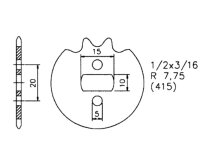 Ritzel M50 Bergsteiger teilung 415 für Zündapp...