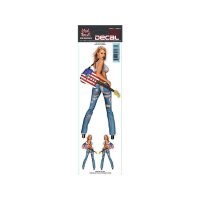 LETHAL THREAT Aufkleber USA Guitar Babe