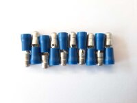 10er Pack 5mm - Rundstecker blau f&uuml;r 2,5mm-Kabel