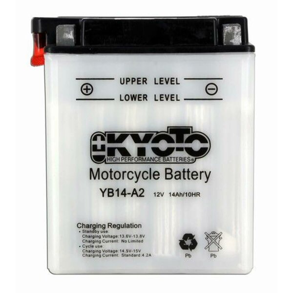 KYOTO Batterie Dry Charged (ohne Batteries&auml;ure) 12V/14Ah (YB14-A2)