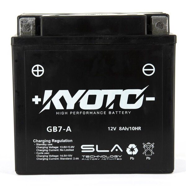 Batterie KYOTO SLA Gel 12V/8Ah für Kreidler Enduro/Supermoto Dice 125 YB7-A / 12N7-4A (GB7-A)