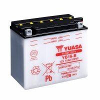 YUASA Batterie (ohne Batteries&auml;ure) 12V/19Ah (YB16-B)