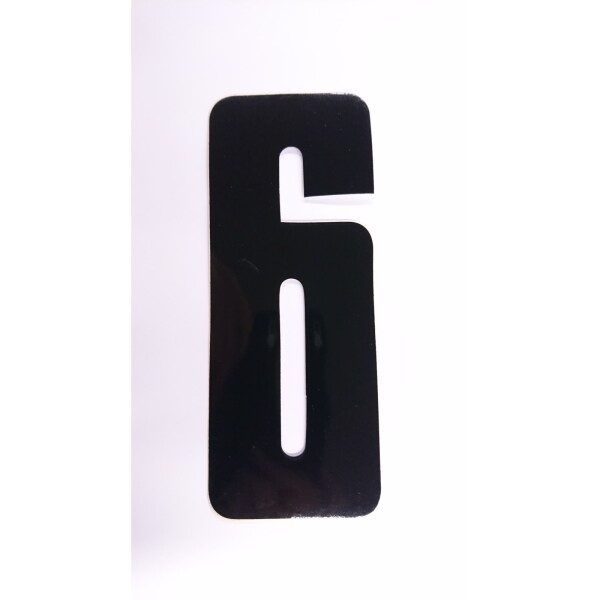 Startnummer 6 FIM-Style schwarz 17cm