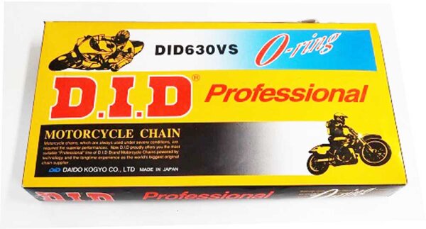 DID Kette 630 doppelt verstärkt O-Ring 90 Glieder mit Hohl-Nietschloss