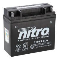 NITRO Batterie SLA AGM GEL (bef&uuml;llt, ready-to-use) 12V/20Ah YT19B-BS 51913