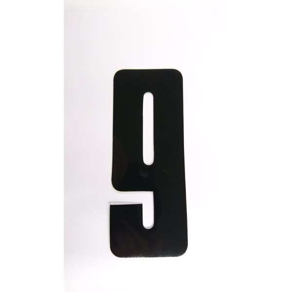 Startnummer 9 FIM-Style schwarz 17cm