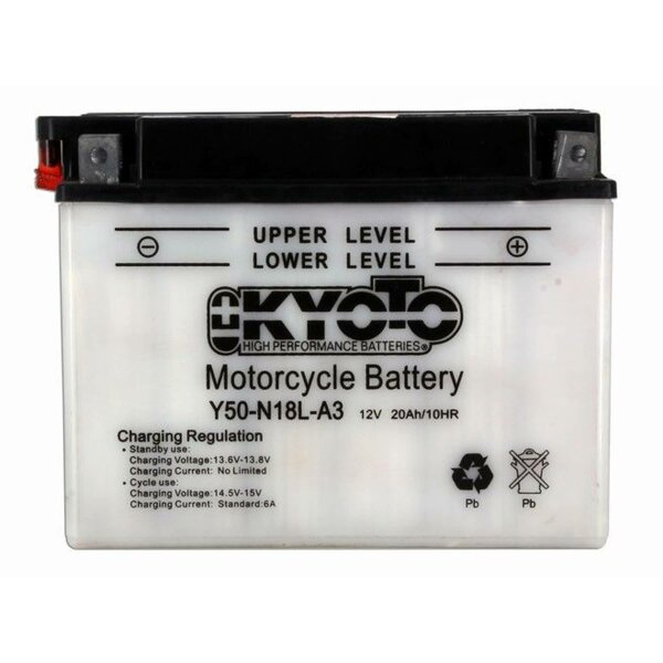 KYOTO Batterie Dry Charged (ohne Batteries&auml;ure) 12V20Ah (Y50-N18L-A3)