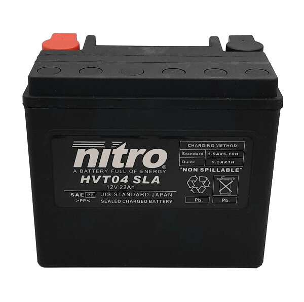 NITRO Batterie HVT 04 SLA (bef&uuml;llt, ready-to-use) 12V/22Ah (HVT04)