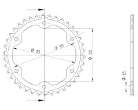 Kettenrad für KTM SUPERDUKE1290  Baujahr 14 mit 38...