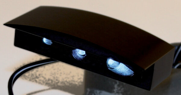 SHIN YO Micro LED Kennzeichenbeleuchtung im Aluminiumgeh&auml;use schwarz E-gepr&uuml;ft