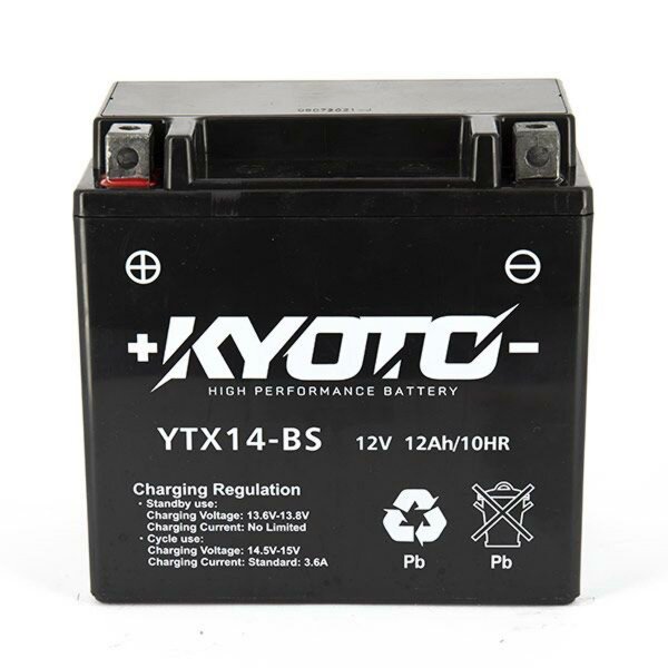 KYOTO Batterie passend f&uuml;r PIAGGIO BV500 Bj 08-13 YTX14-BS