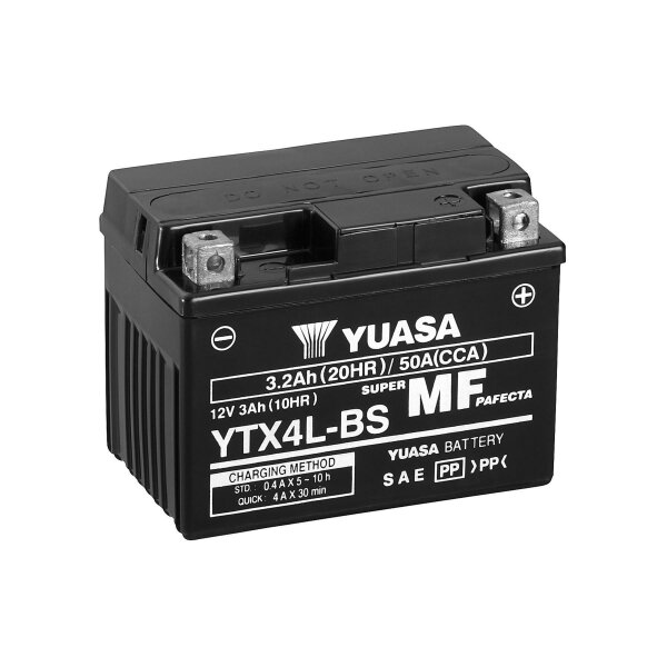 YUASA Batterie (bef&uuml;llt, ready-to-use) passend f&uuml;r AEON (BENZAI) Cobra/CX-Sport 50 50ccm alle Bj (YTX4L-BS)